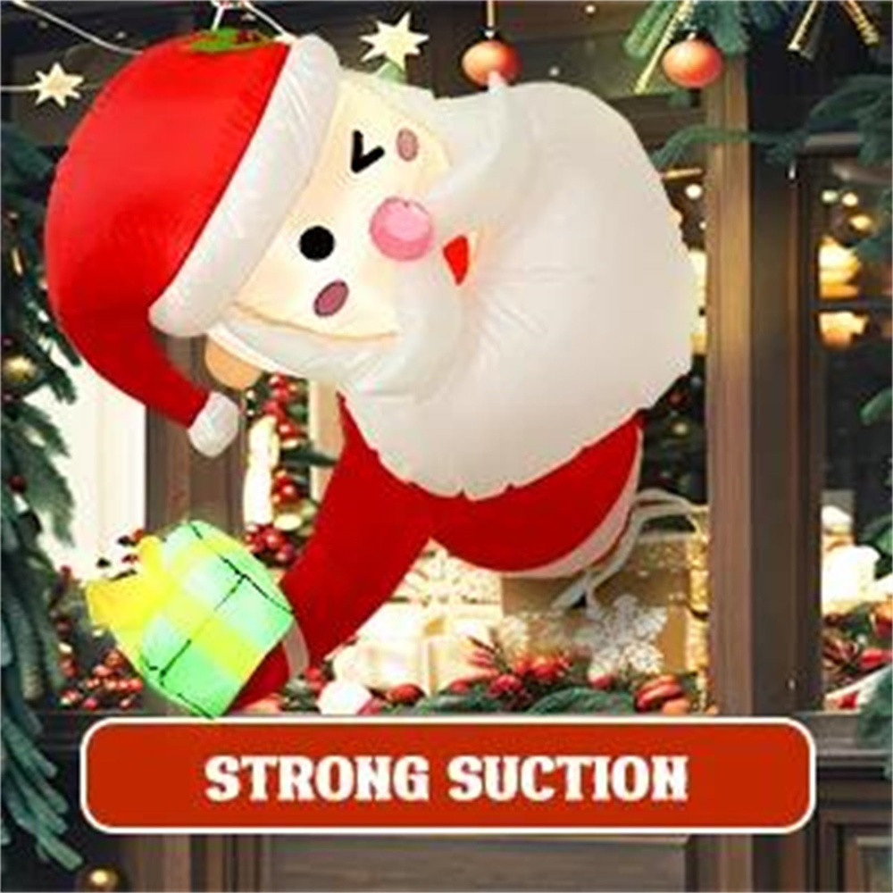Christmas Inflatable Climb The Wall Santa Claus Carrying Gift Pack ...