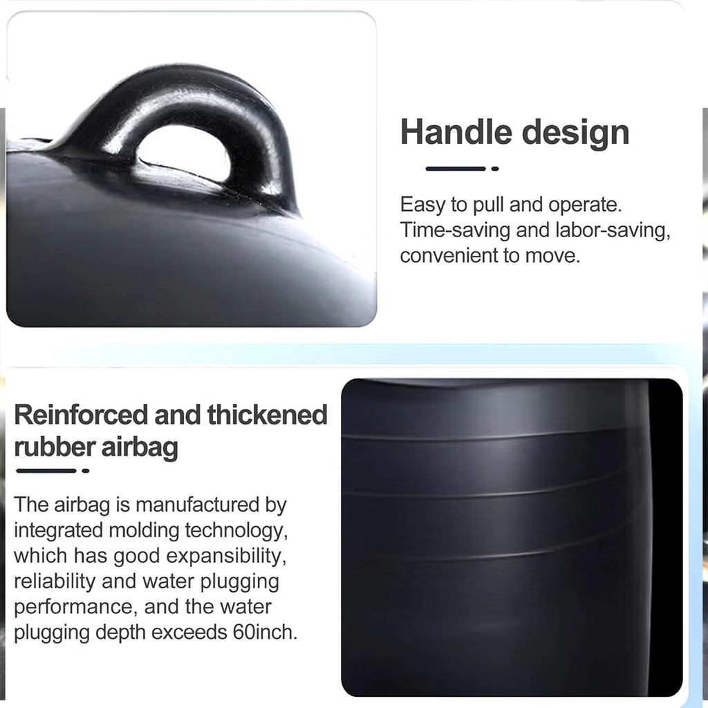 Inflatable Pipe Plug Rubber Water Blocking Airbag Pipeline Leak Sealing ...