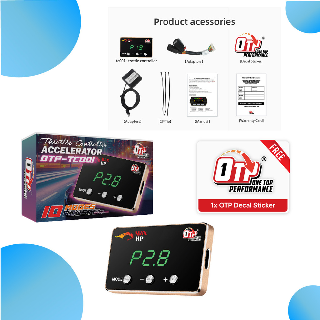 OTP - TC001 ELECTRONIC THROTTLE CONTROLLER EXORA CPS CFE PERSONA GEN2 ...