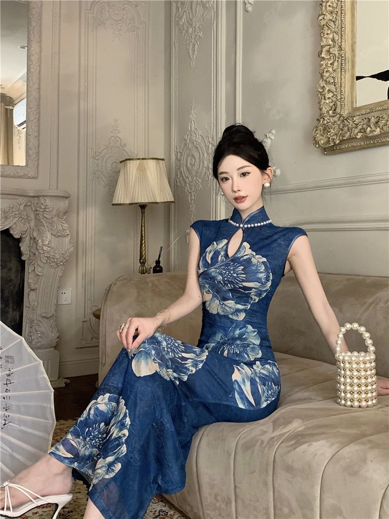 新中式旗袍时尚细腰显瘦古法旗袍包臀裙New Traditional Style Cheongsam with Thin Waist ...