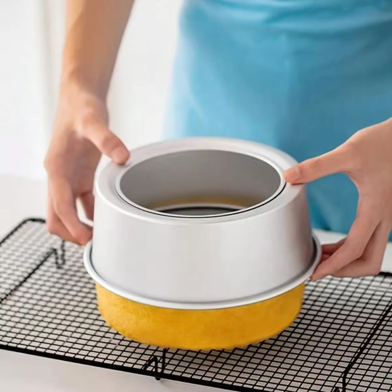 Round Cake Pan 4/6/8 Inch Removable Bottom Aluminum Alloy Baking Mold ...