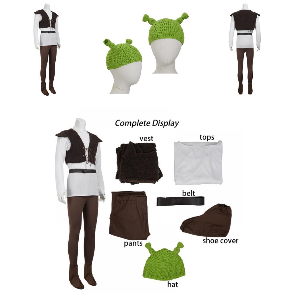 Costume Shrek With Polyester Fabric For Halloween Cosplay And Role Play ...