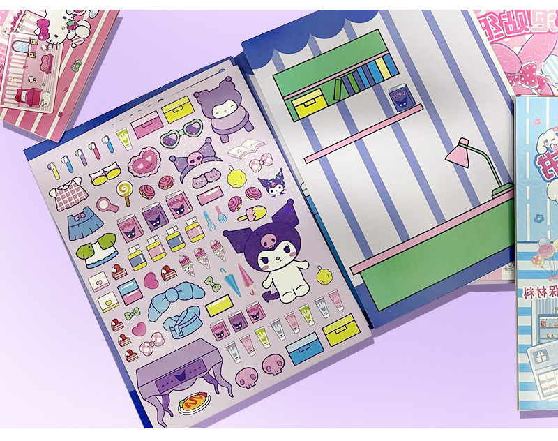 8 ️ ⃣ Kapi Sanrio Bubble Sticker Book Flat Kapi Cartoon Dress-Up ...