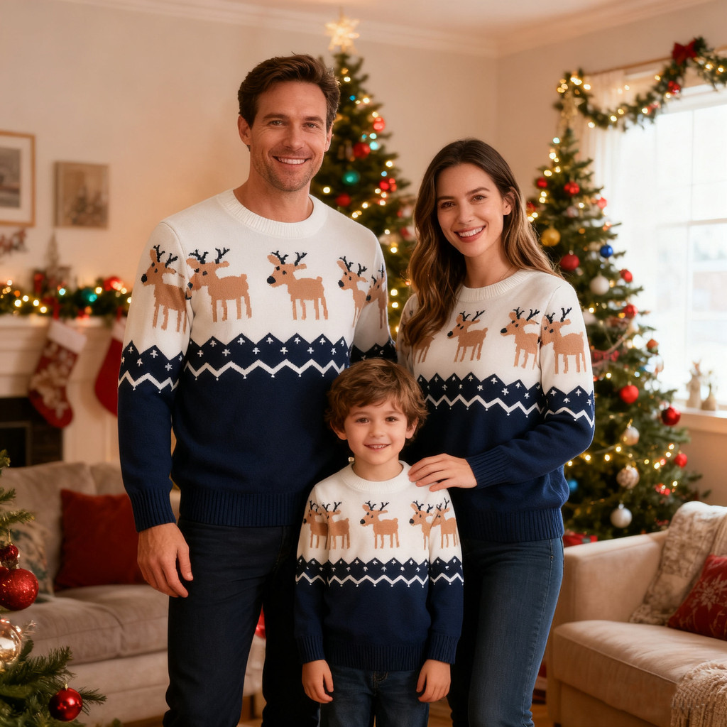 New Style European-American Autumn/Winter Christmas-Themed Matching ...