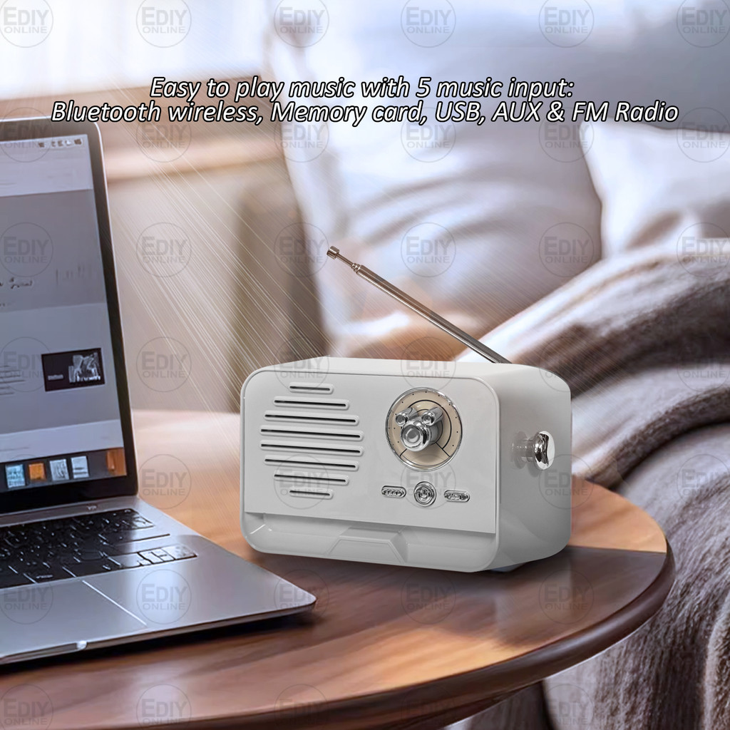 MINI Rechargeable Wireless Speaker Bluetooth TF Music Player FM Radio ...