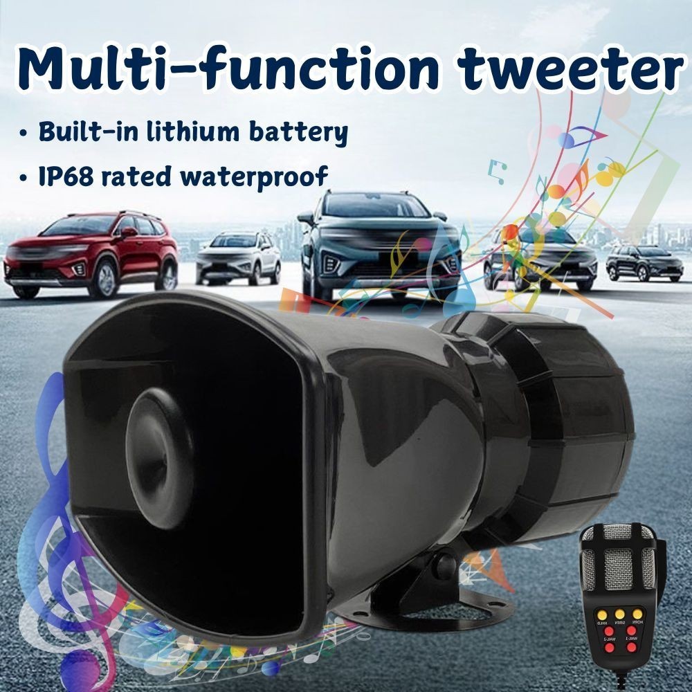 Talking 12V Siren 7 Horn Tones Car Fire Civic Vios Police Truck City ...