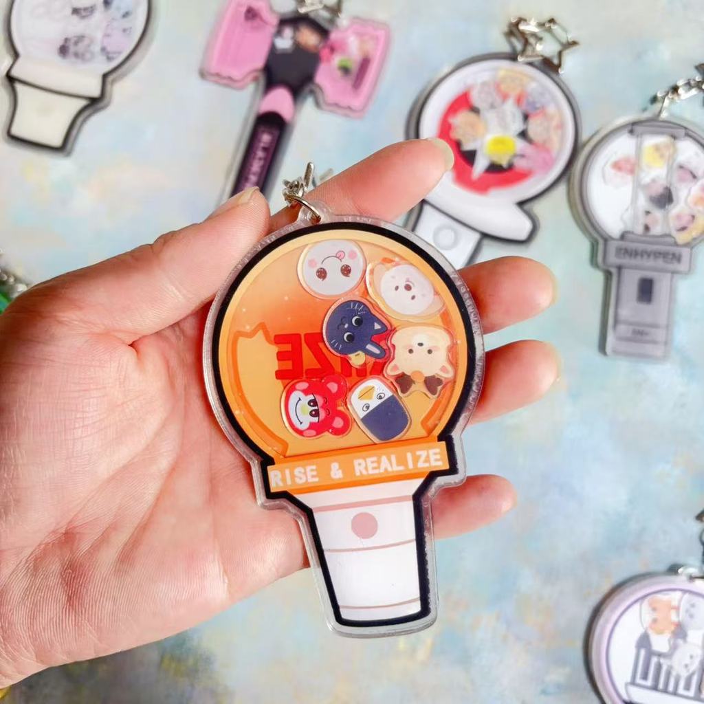Kpop Idol Lightstick Acrylic Keyring Shaker Keychains | Shopee Malaysia