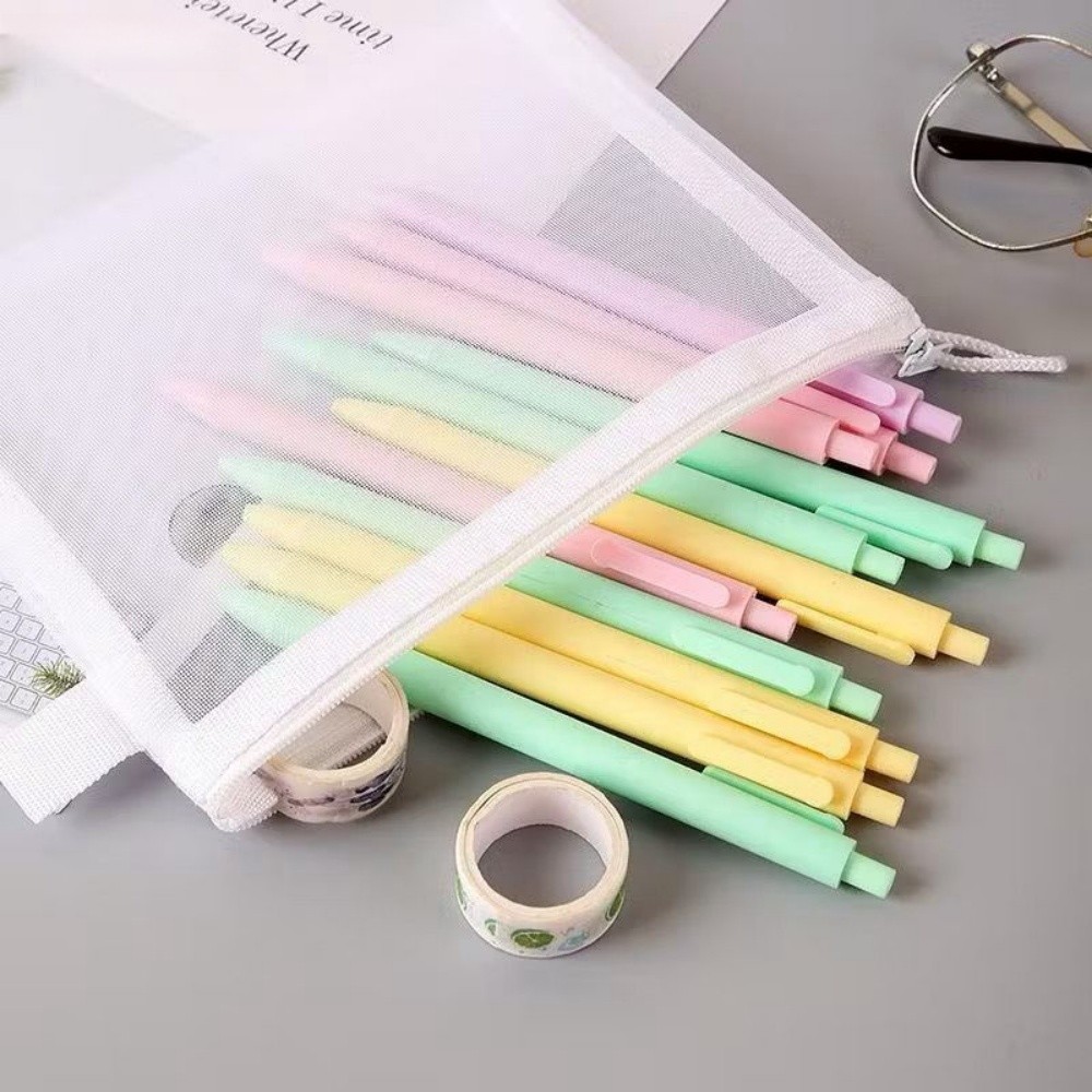 HTW shop Mesh Pouch Zipper File Bag A4 Size Office Filing Documents ...