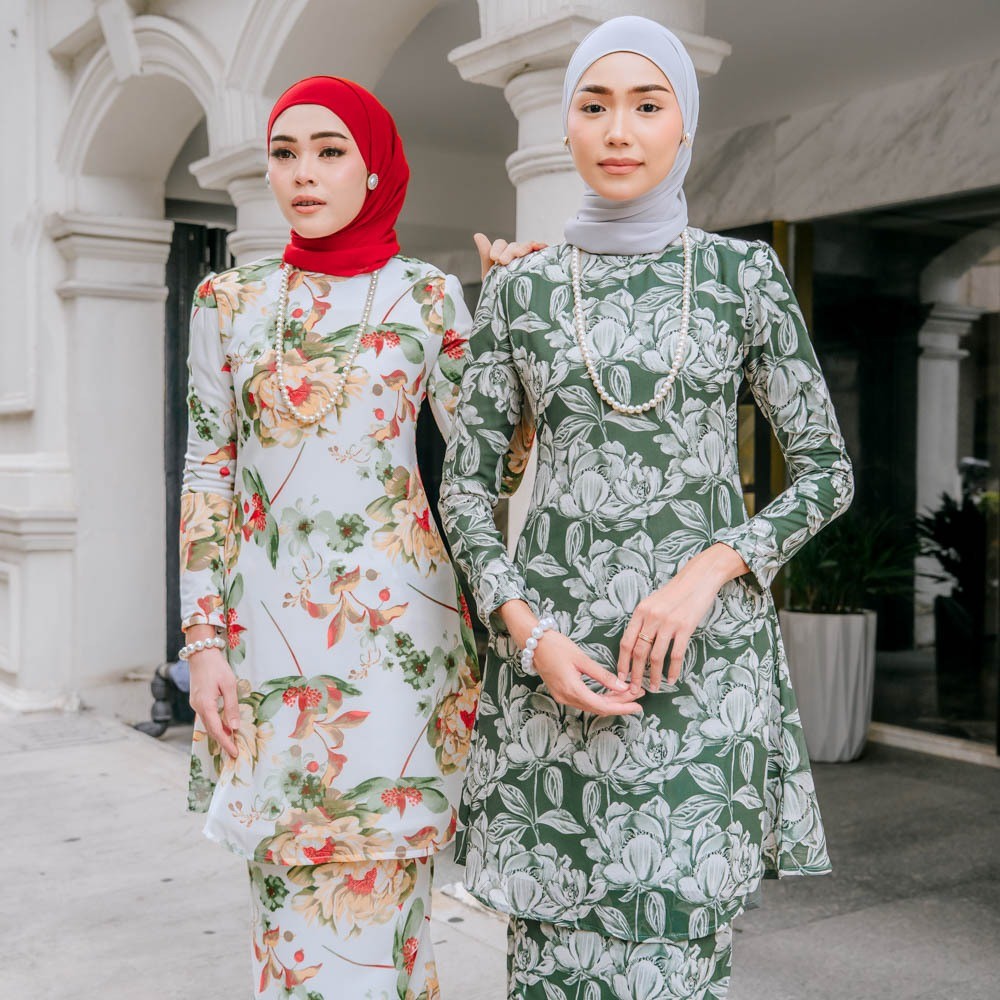 [READY STOCK] Baju Kurung Set Wanita printing baju raya 2026 Size XS ...
