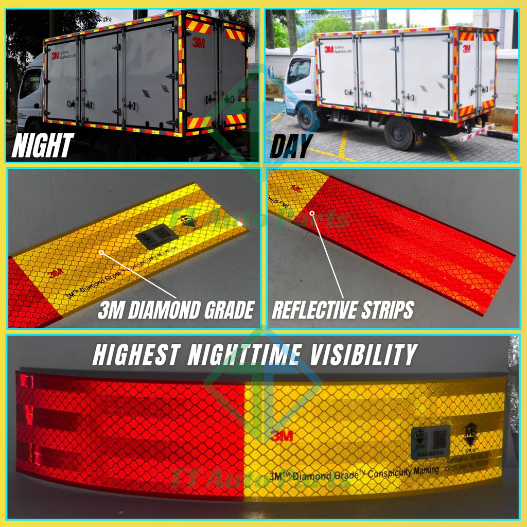 (30cm x 5cm) Lori Reflektif Pelekat Reflective Sticker 3M ORIGINAL ...