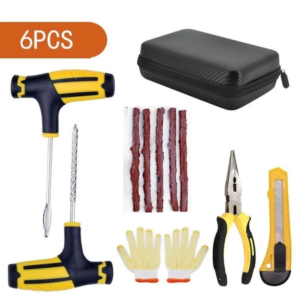 Complete Tire Repair Kits with Rubber Strips Tubeless Tyre Puncture ...