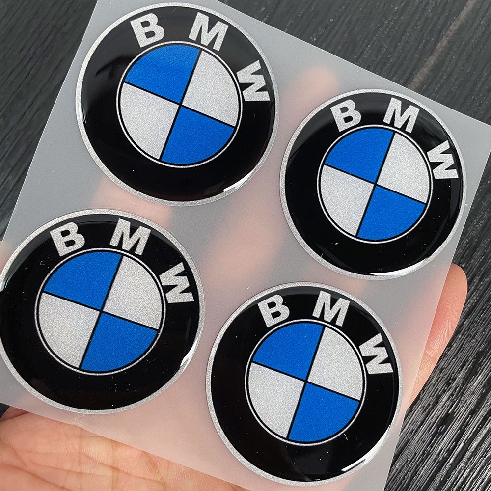 BMW 3D Epoxy Round Logo Modified Sticker Motor Car Accessories ...
