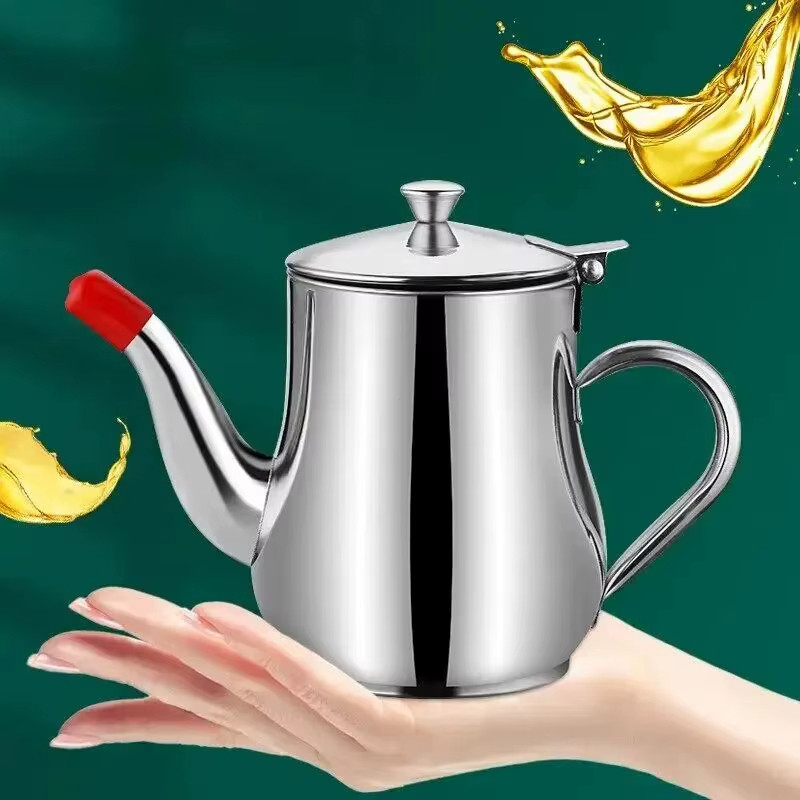 Stainless Steel Oil Dispenser with Filter – Leakproof Cooking Oil ...