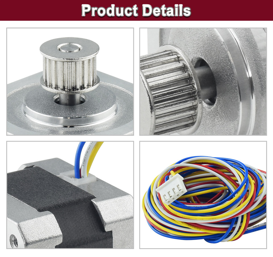 Nema 17 2 Phase K40 Stepper Motor 0.6A 42mm 4-lead for 3D Printer For ...