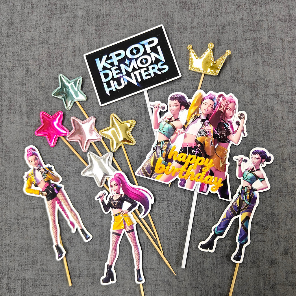 KPOP Demon Hunters Huntrix Cake Topper Decoration Kpop猎魔女团 装饰 | Shopee ...