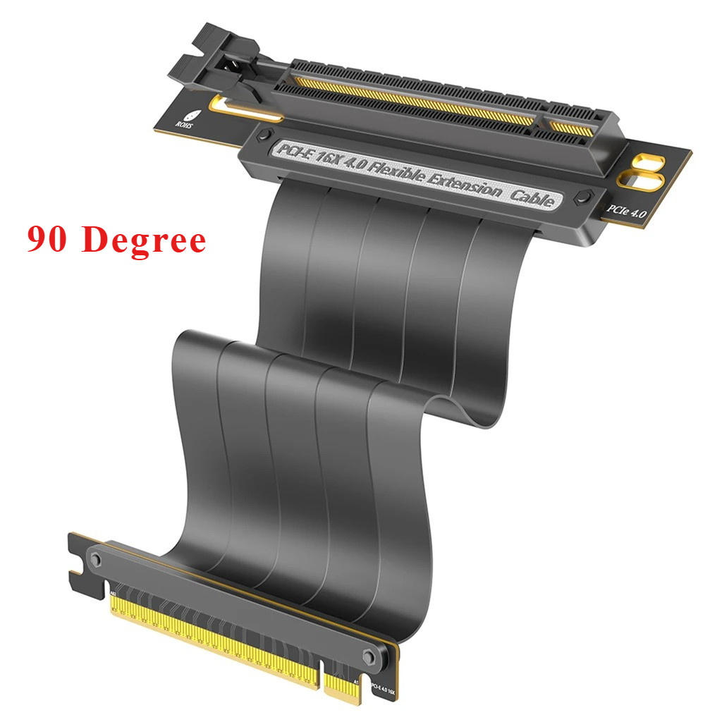 JMT PCI-E 4.0 Gen4 Extension Cable 64Gbps Silver Plated Riser Cable For ...
