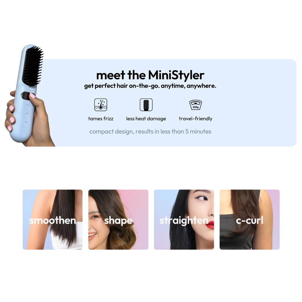 Stryv MiniStyler | Wireless Heated Comb | Anti-Frizz | Compact ...
