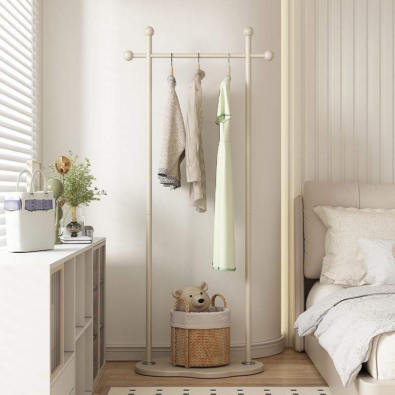 Movable Clothes Rack, Home Floor-standing Coat Rack, Cream Style Entry ...