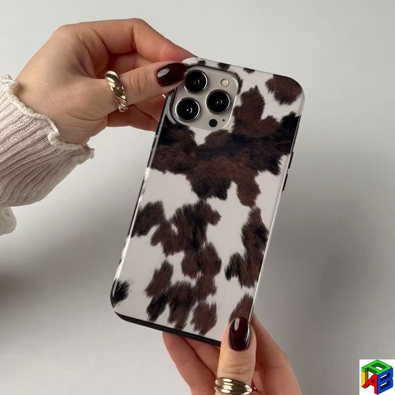 Retro cow texture for iphone 17/18Promax 16/15promax 17Pro 14/15plus ...
