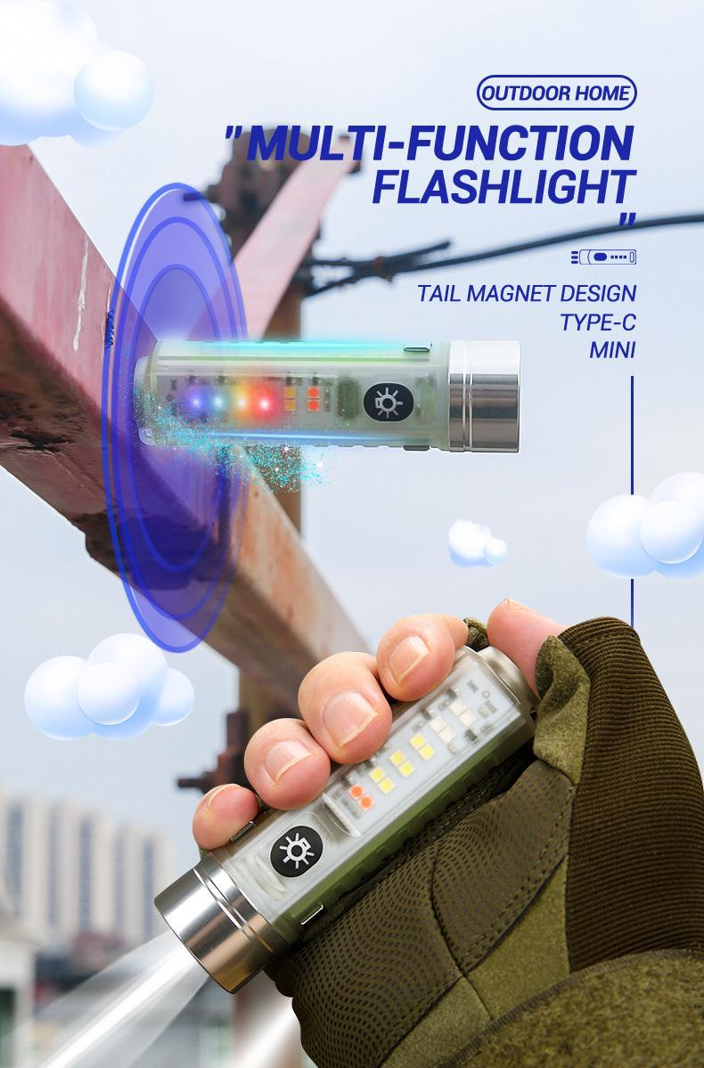 8 modes Waterproof Flashlight 8Hour Powerful LED Mini Flashlight ...