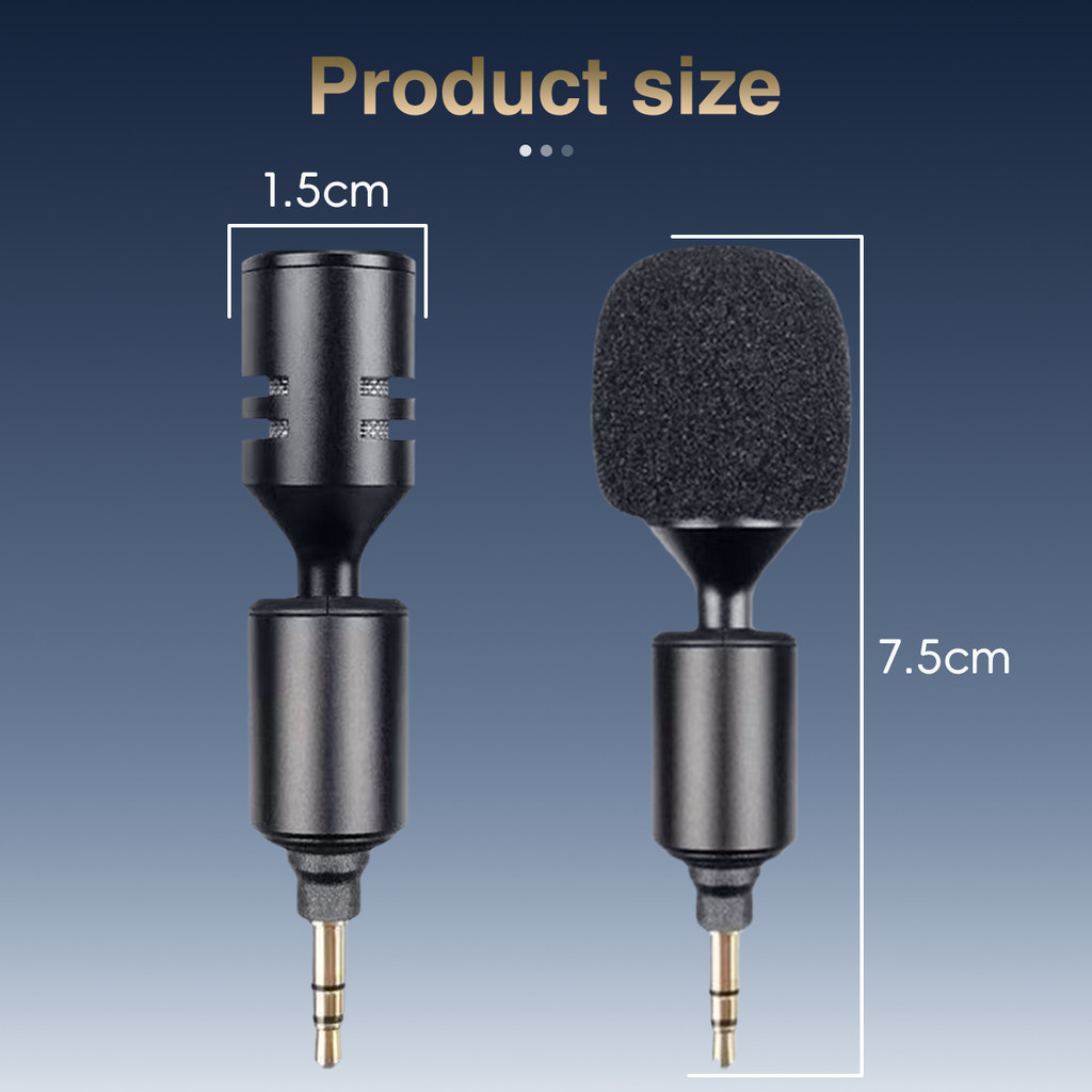 HdoorLink Portable Mini Microphone 3.5mm Jack 4 Pole/Type-C Foldable ...