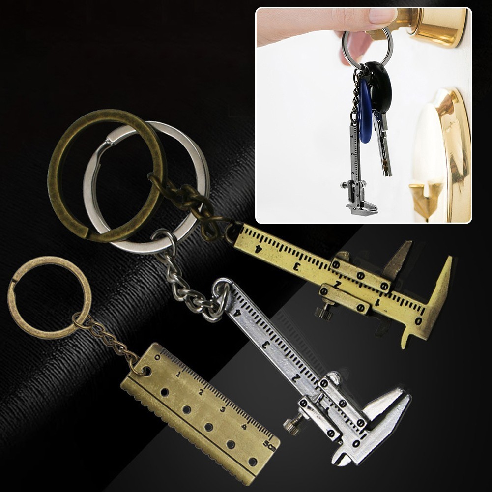 【ELCT】Portable 0-4cm Mini Vernier Calipers Keychain Measuring Gauging ...