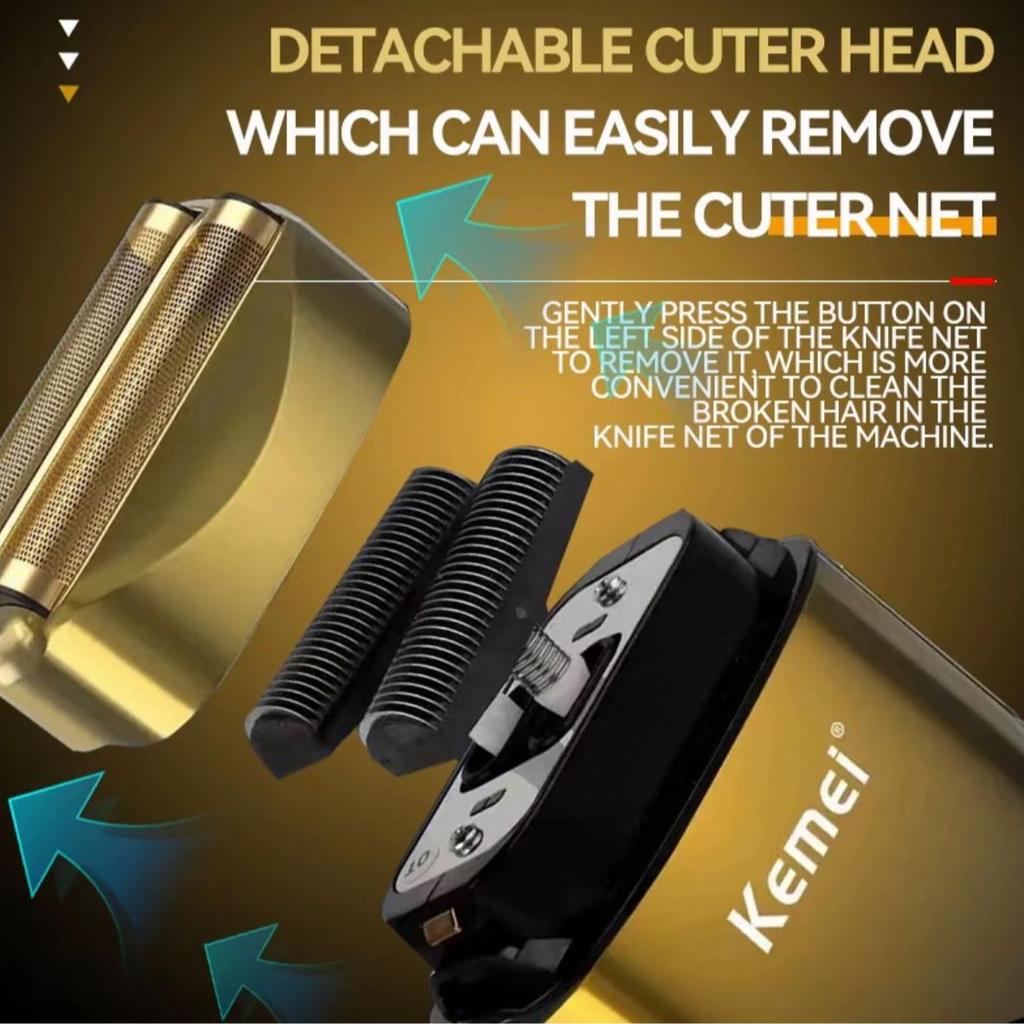 Kemei KM-TX10 New Electric Shaver with LED Display Screen Rechargeable ...