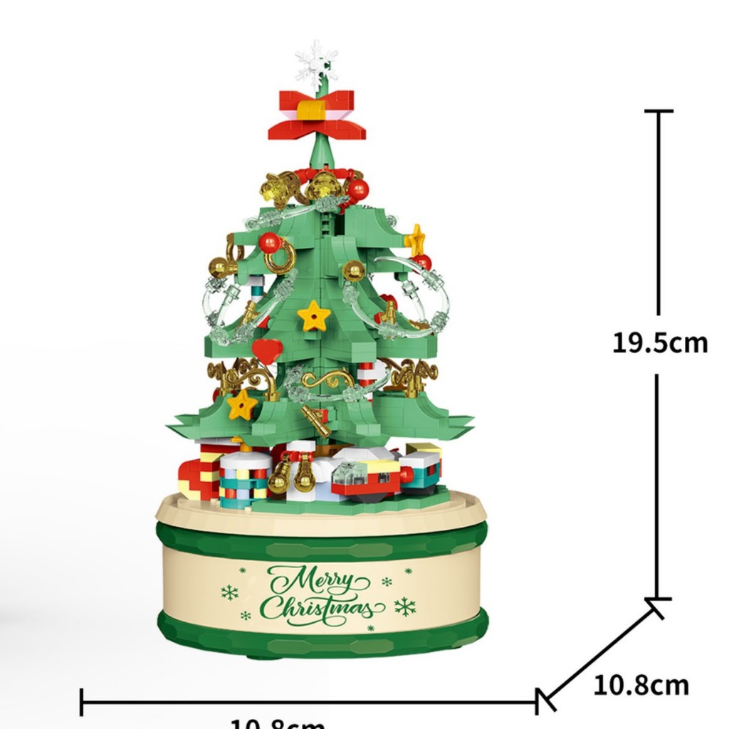 Christmas Building Blocks Toy Bricks Music Box gift adult Kids Toys ...