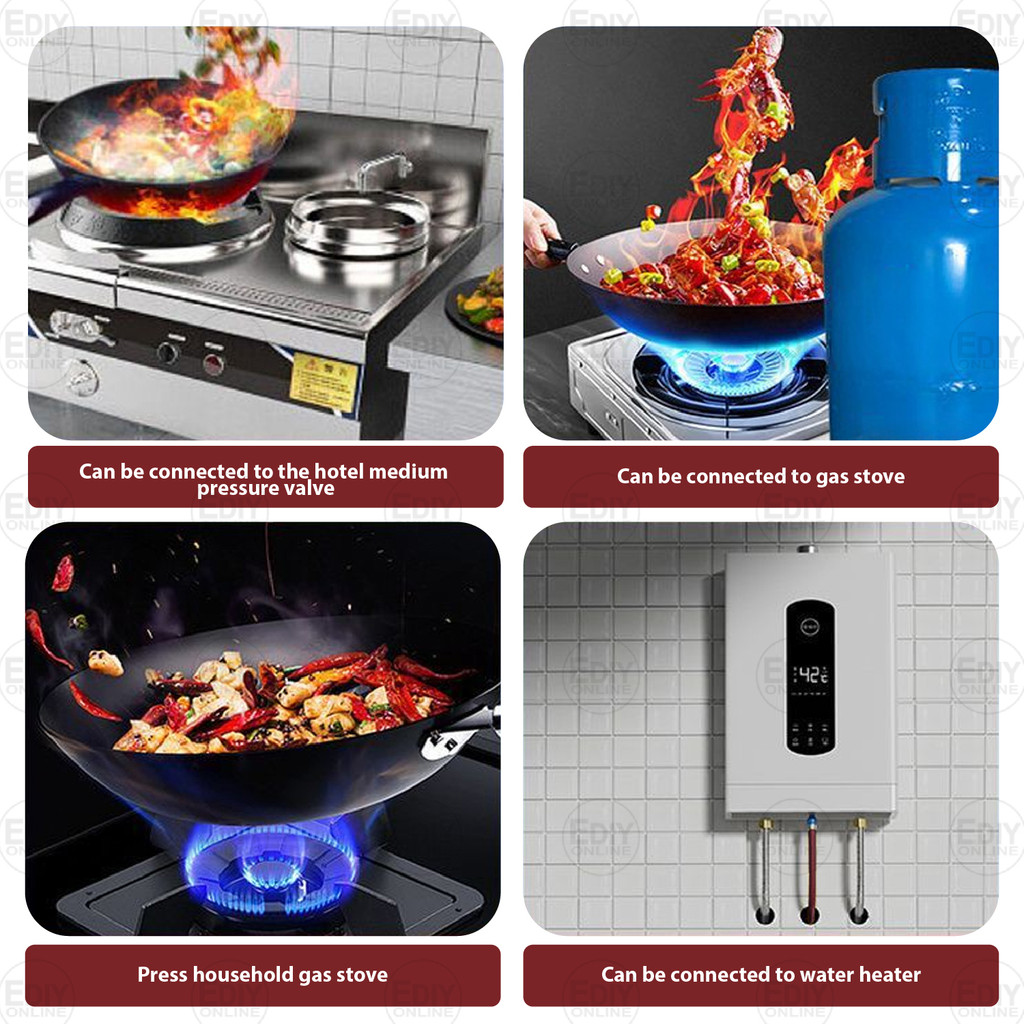 【ANTI BOCOR 】3Meter GAS REGULATOR STOVE COOKER METAL HOSE PVC ...