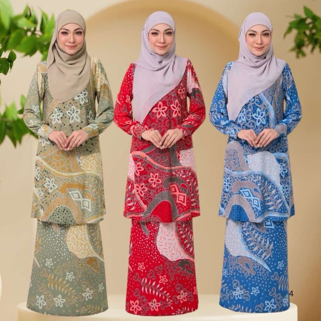 [READY STOCK] Baju Kurung Set Wanita printing baju raya 2026 Size XS ...
