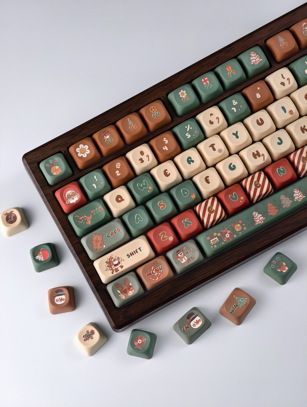 Merry Christmas Keycap MOA Profile 130 Keys PBT Dye Sub Aula F75 RK100 ...