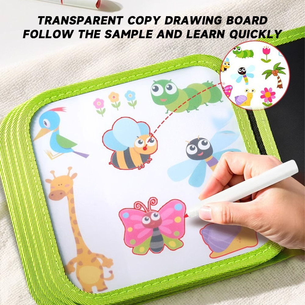Kids Reusable Drawing Book with Erasable Pages and Gouache Pens ...
