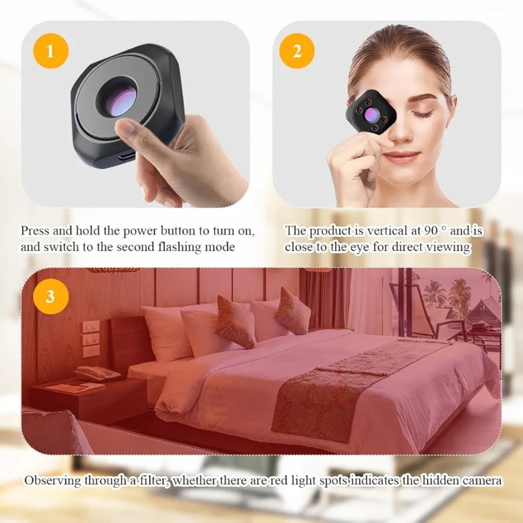 R&C Pengesan Kamera Tersembunyi Anti-Spy Infrared Portable USB Charging ...