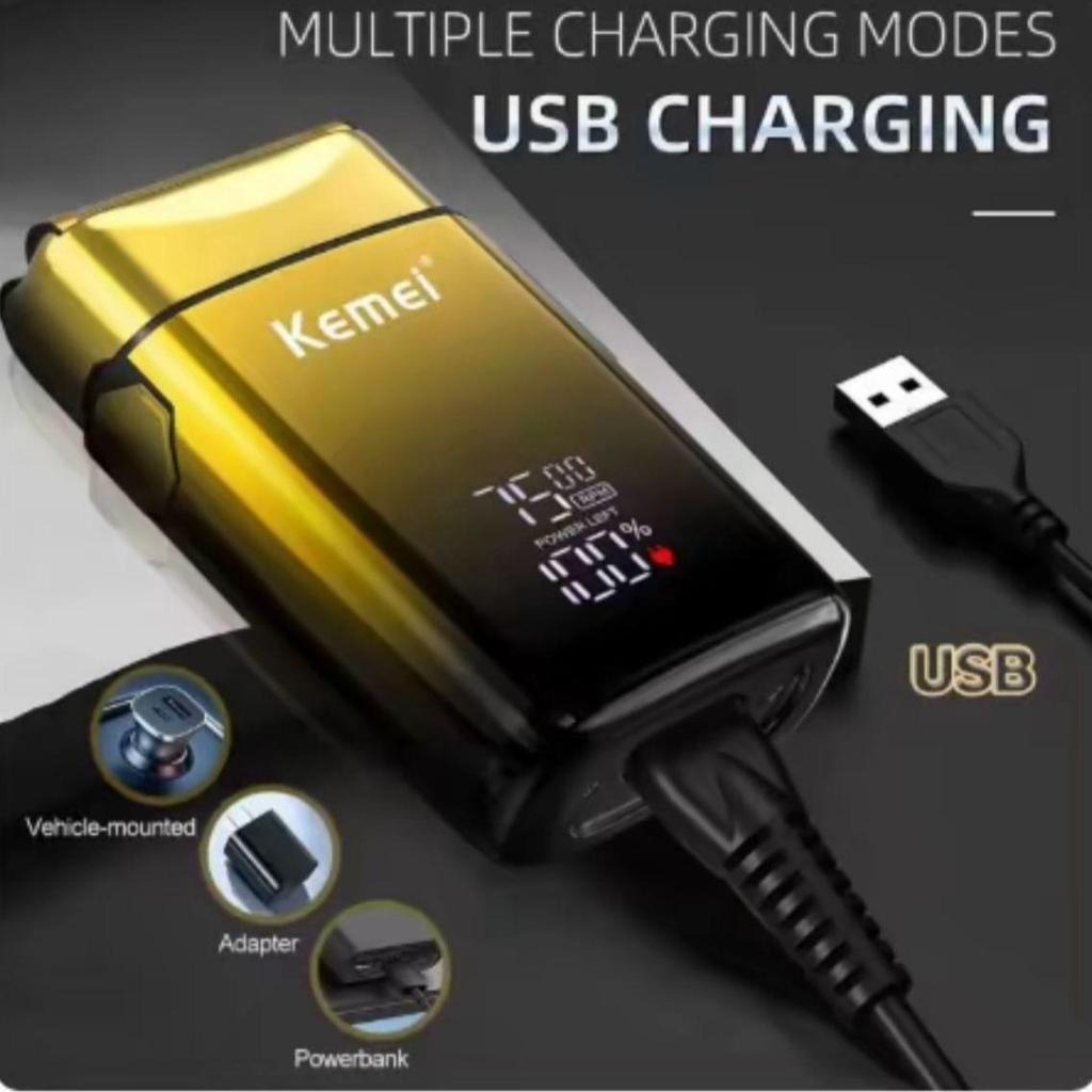 Kemei KM-TX10 New Electric Shaver with LED Display Screen Rechargeable ...