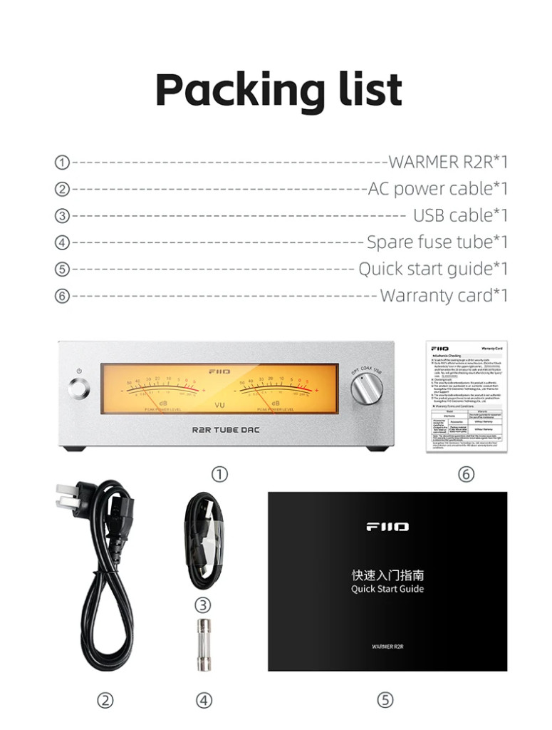 FiiO WARMER R2R, Desktop DAC and Amplifier: Fully Balanced 24Bit R2R ...