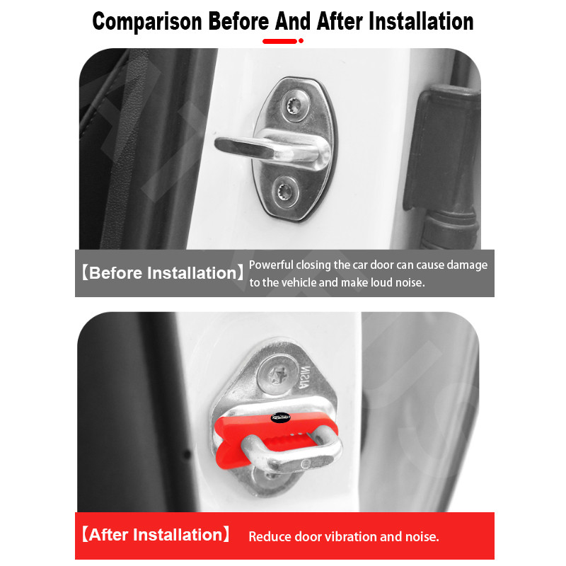 Chery Car Door Lock Shock Absorber Pad Silicone Bumper Strip Door Lock ...