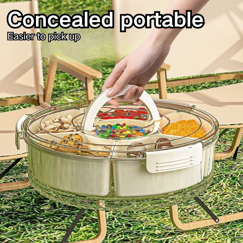 Rotatable Candy Snack Container bekas Lid Large Graded MultiBox with ...