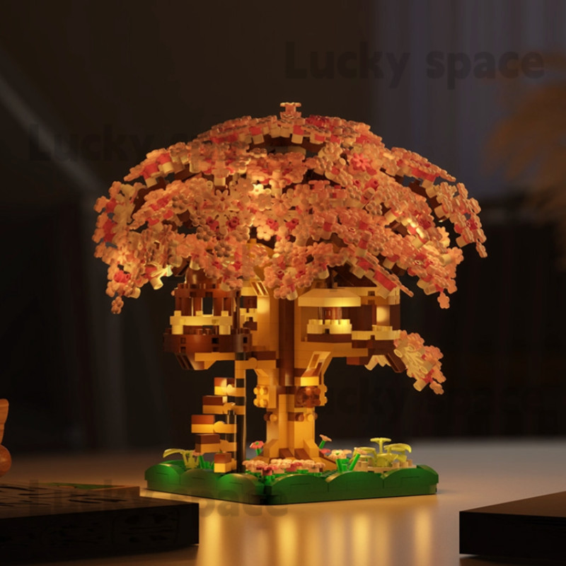 Sakura TreeHouse building blocks cherry blossom tree house assembly ...