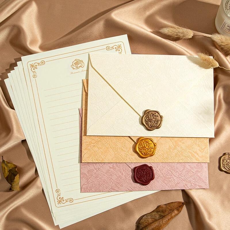 Tree patterned envelope letter set Envelopes Vintage Textured Envelope ...