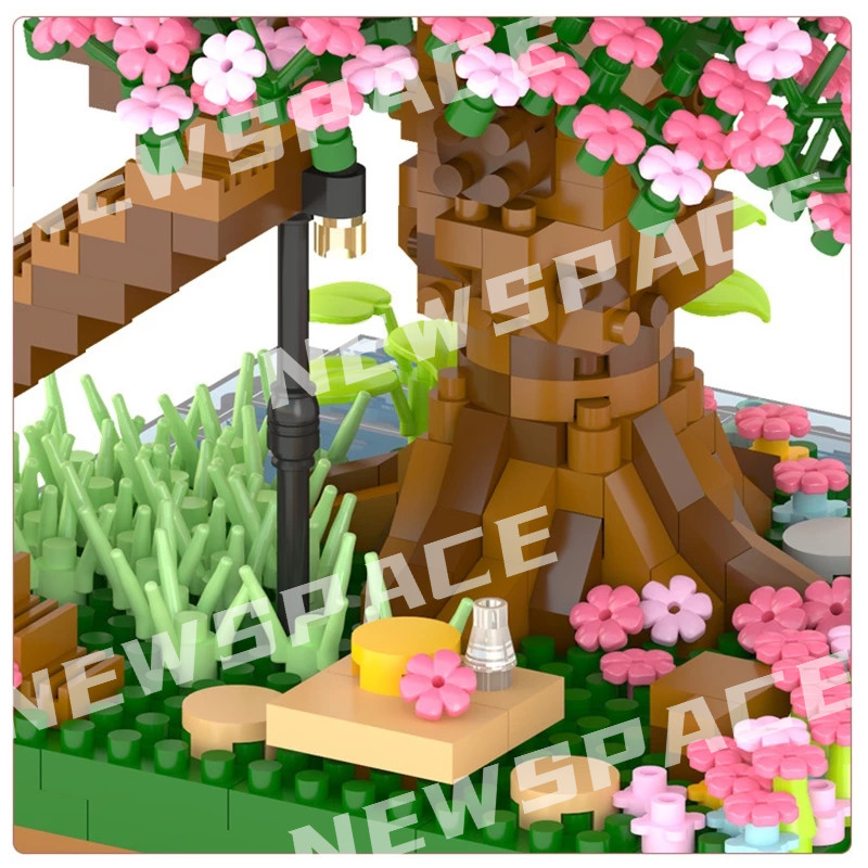 Sakura TreeHouse building blocks cherry blossom tree house assembly ...