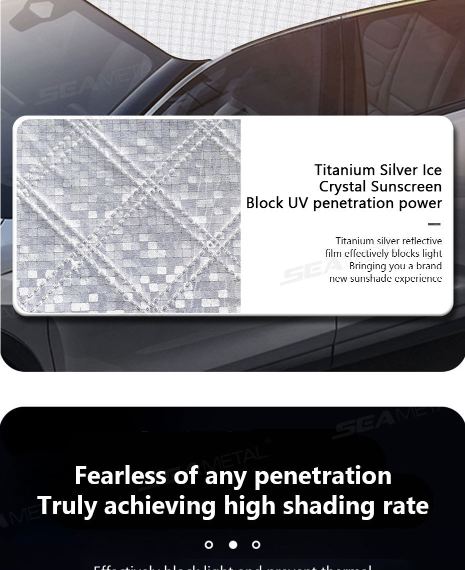 SEAMETAL Car Sunroof Shade Cover Sunscreen Waterproof Ice Snow ...
