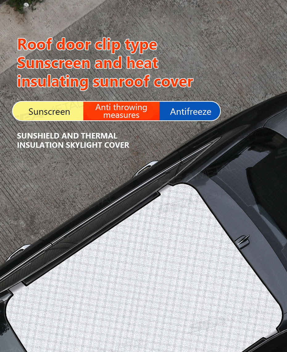 SEAMETAL Car Sunroof Shade Cover Sunscreen Waterproof Ice Snow ...