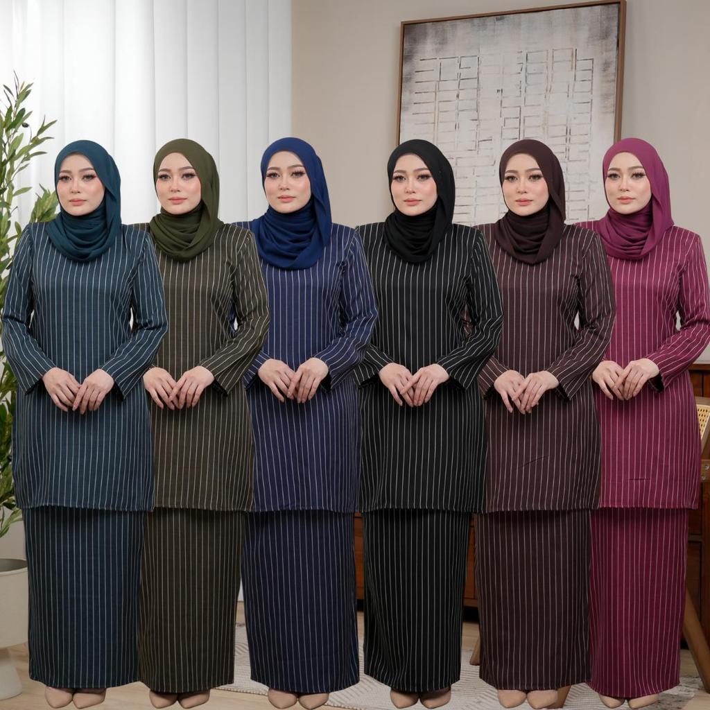RAYA 2026 | KURUNG MODEN STRIPE COTTON LINEN JAMEELA | SAIZ XS HINGGA ...