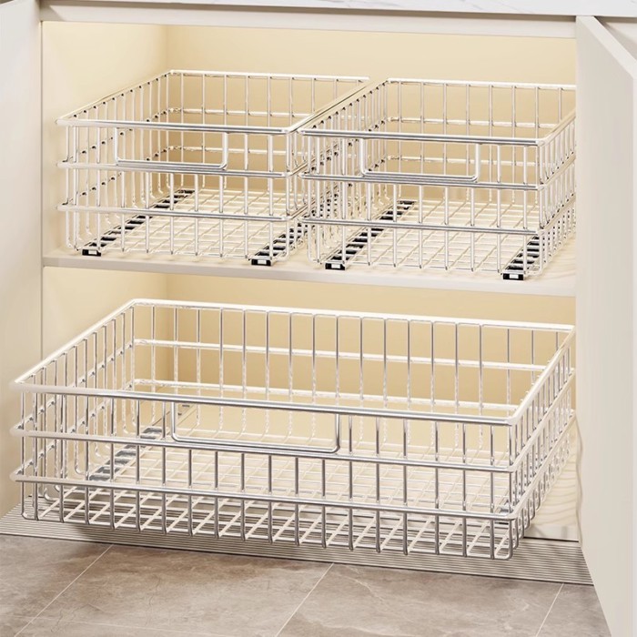 mHOT!! Pull-out Storage Racks In The Cabinets, Pull-out Baskets Under ...