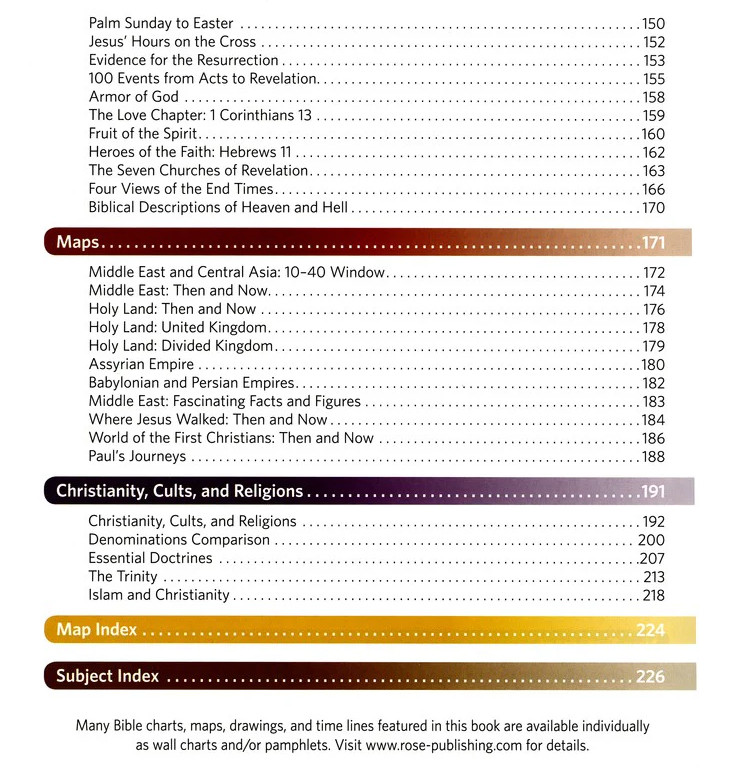 [Location Guide] Bible Charts Maps And Timelines Traditional Insert ...