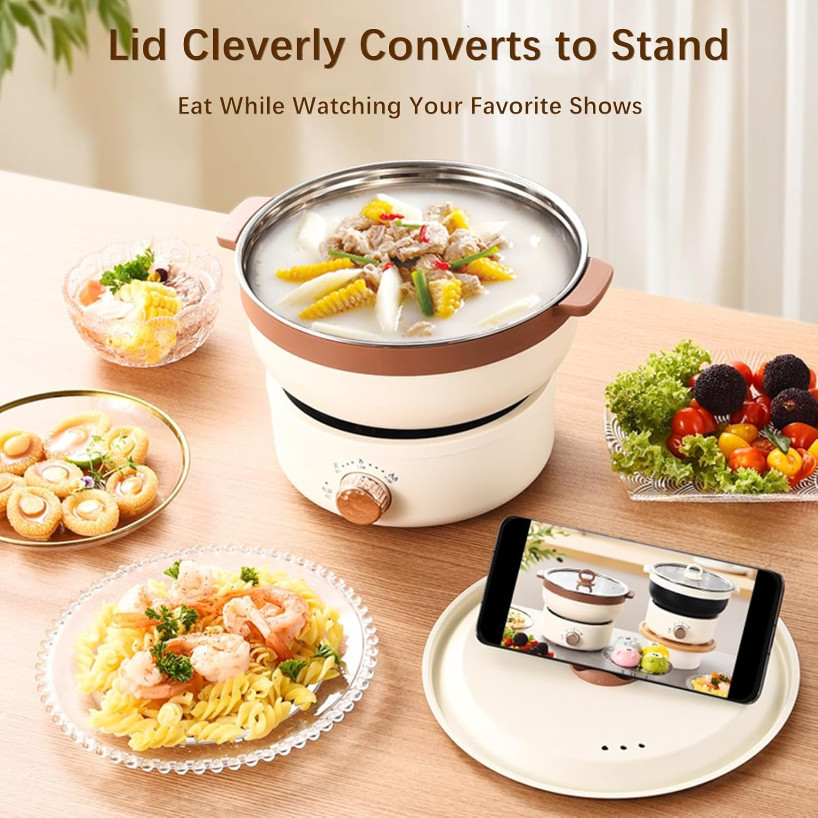 2.5L Large Capacity Portable Electric Cooker Foldable Multifunctional ...