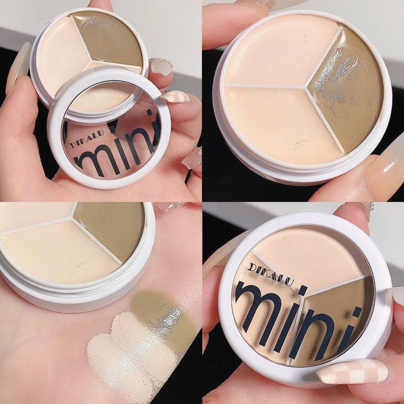 3 Colors Concealer Cream Full Coverage Acne Spot Dark Circles Contour ...