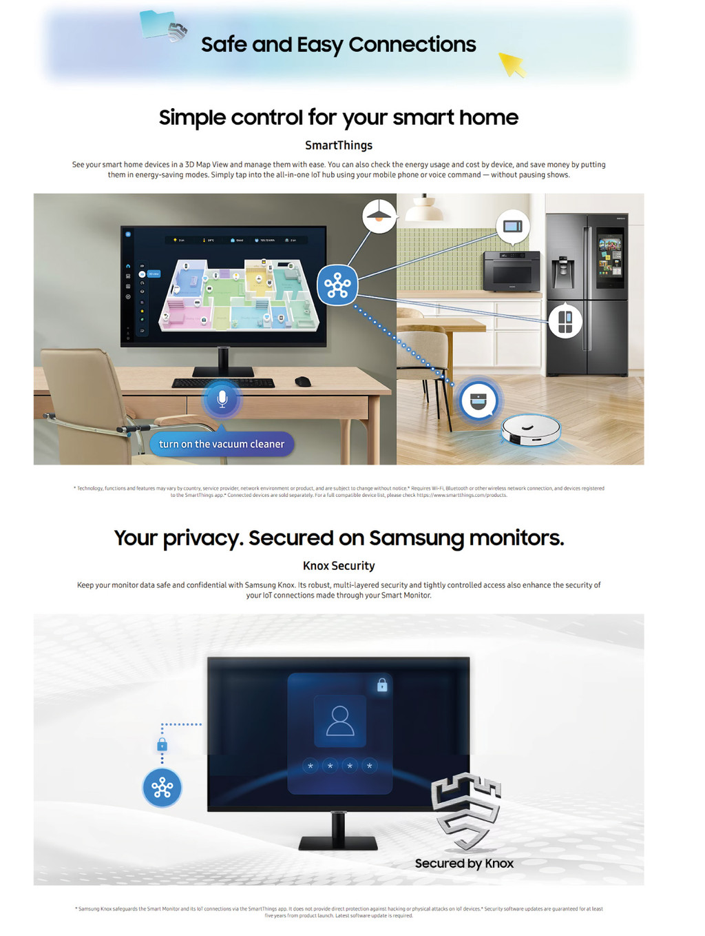 Samsung 32” M7 M70F 4K UHD 60Hz Smart Monitor | Samsung Vision AI ...