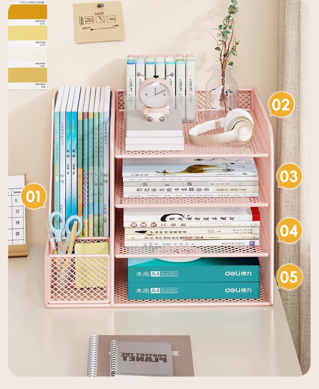 Subject Classification Shelf Desktop Bookend Shelf Student Desk ...