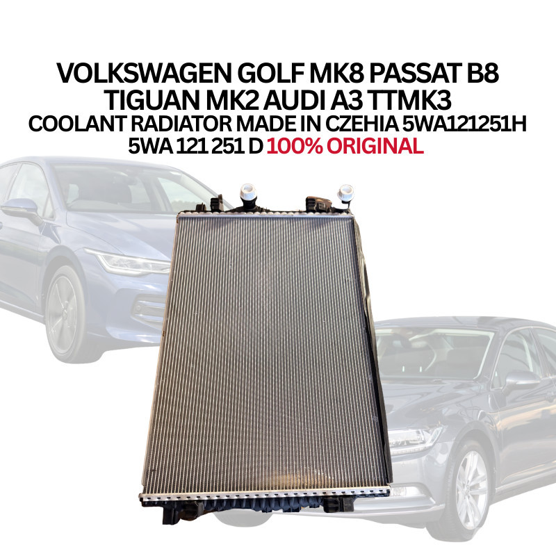 VOLKSWAGEN GOLF MK8 PASSAT B8 TIGUAN MK2 AUDI A3 TTMK3 COOLANT RADIATOR ...
